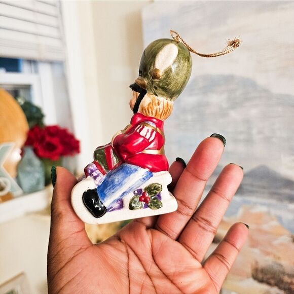 VTG Embassador Solider Sleigh Riding With Gifts Christmas Ornament. - Picture 4 of 15